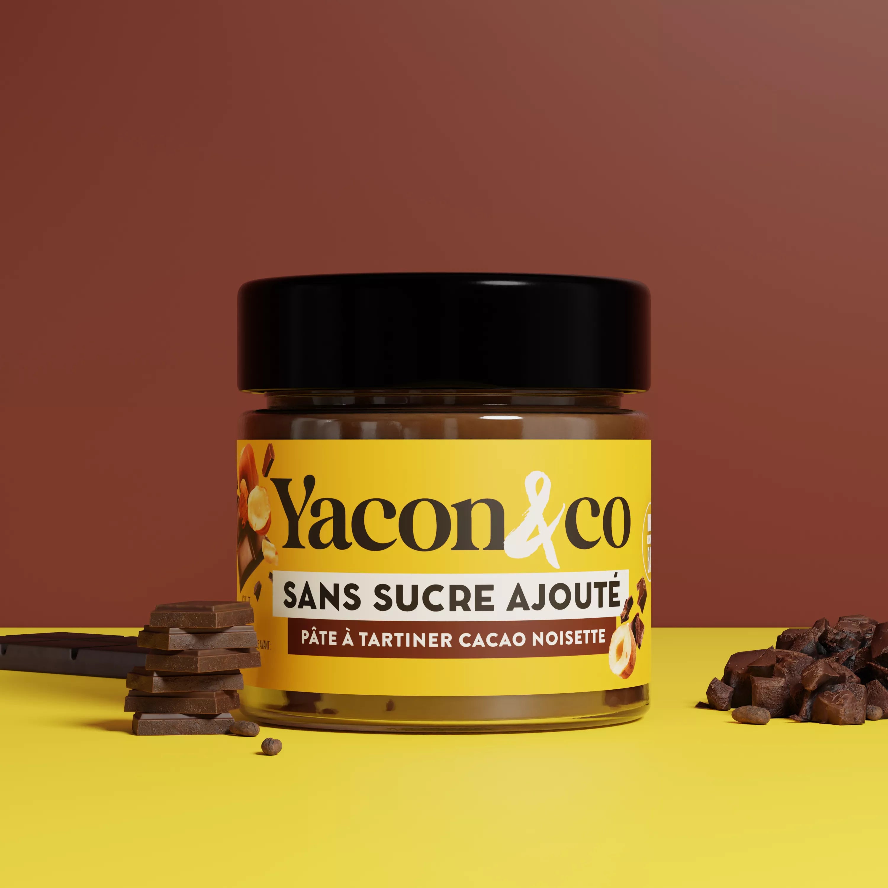 Yacon & Co Pâte à Tartiner Cacao Noisettes Sans Sucres Ajoutés