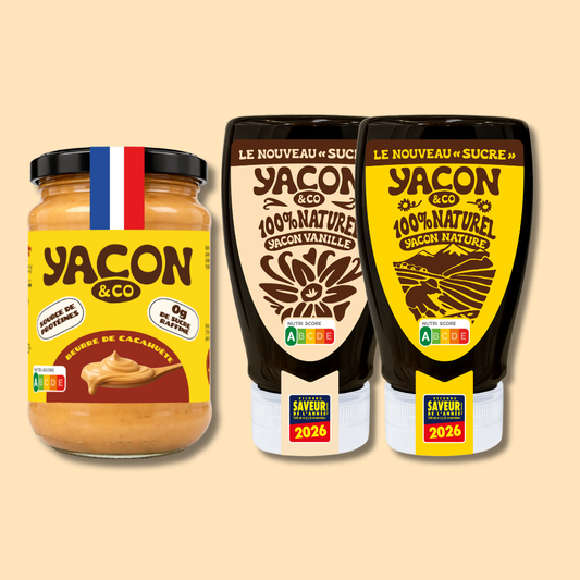 Pack Beurre de Cacahuète et Duo Squeeze sirop de Yacon Nature et Vanille