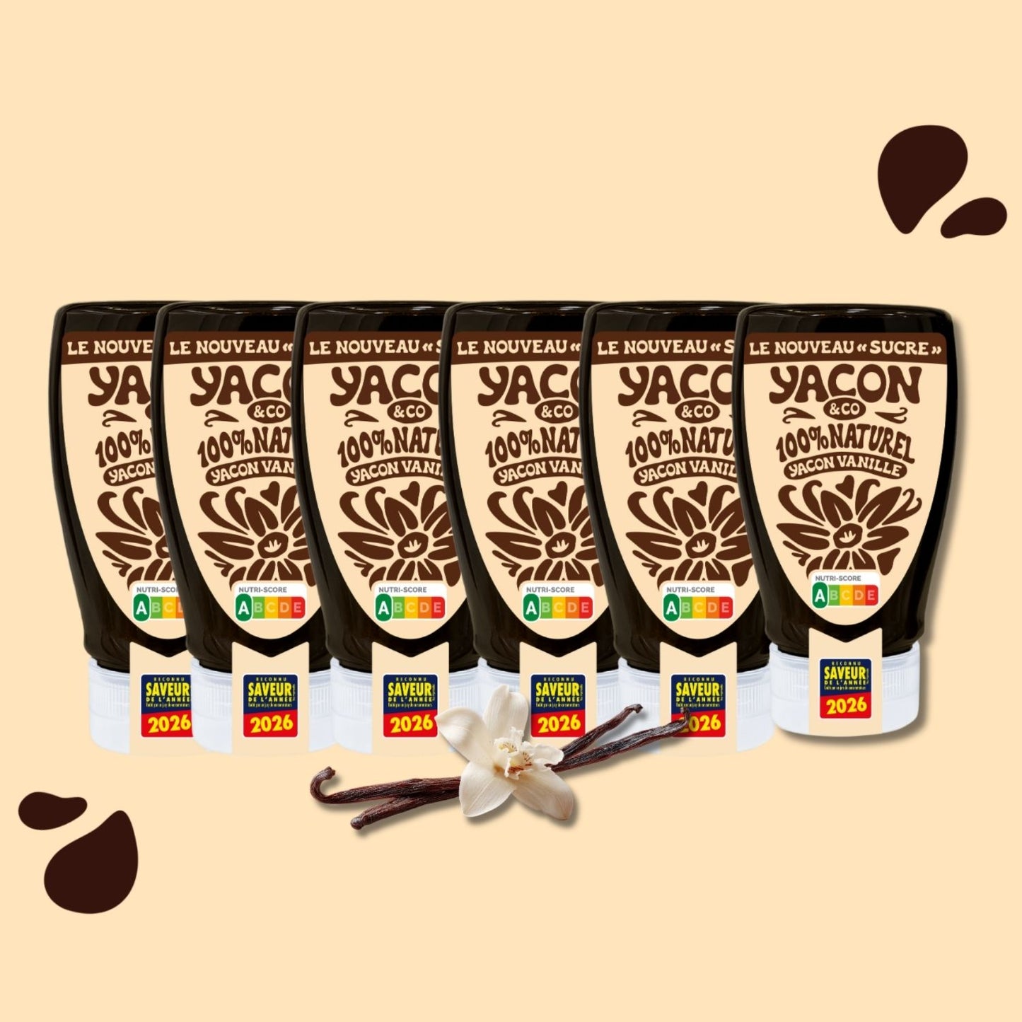 Pack 6 Squeeze Yacon Vanille